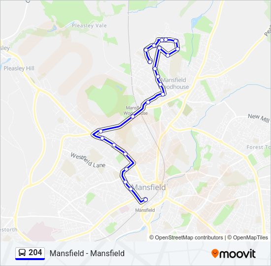 204 Bus Line Map