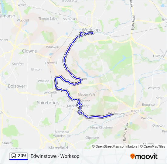 209 Bus Line Map
