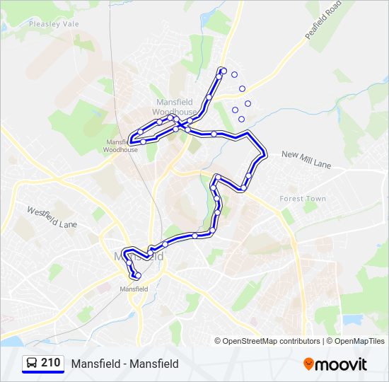 210 Bus Line Map
