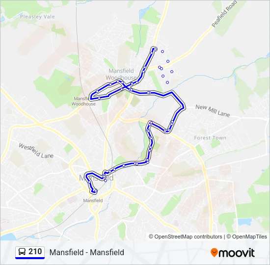 210 Bus Line Map