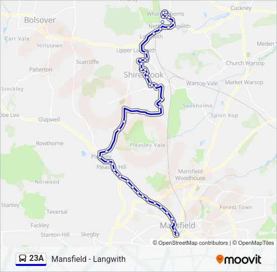 23A Bus Line Map