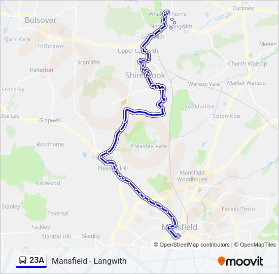 23A Bus Line Map