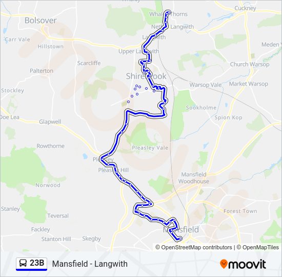 23B Bus Line Map