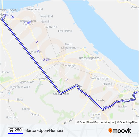 250 Bus Line Map
