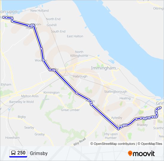 250 Bus Line Map