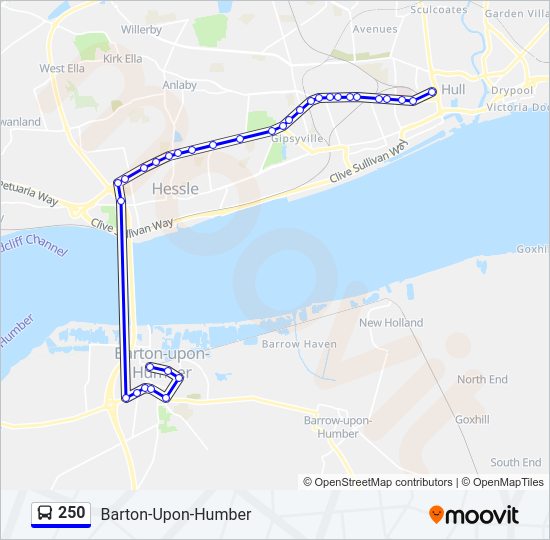 250 Bus Line Map