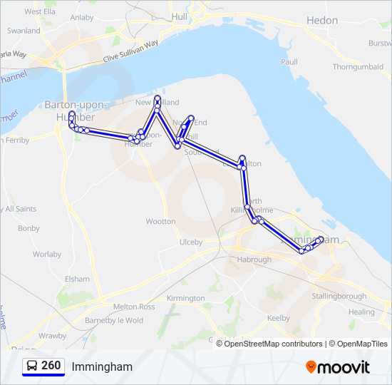 260 Bus Line Map