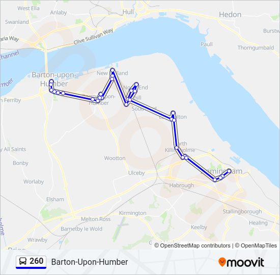 260 Bus Line Map