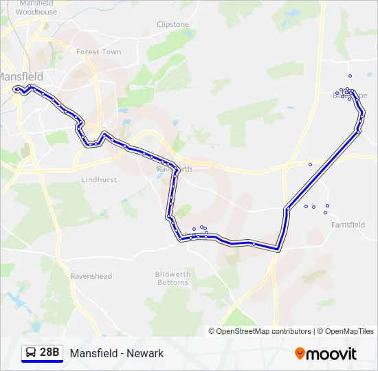 28B Bus Line Map