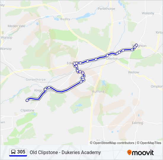 305 Bus Line Map