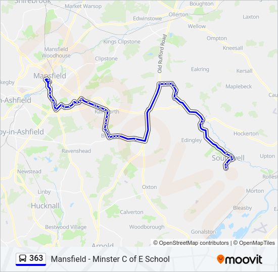 363 Bus Line Map