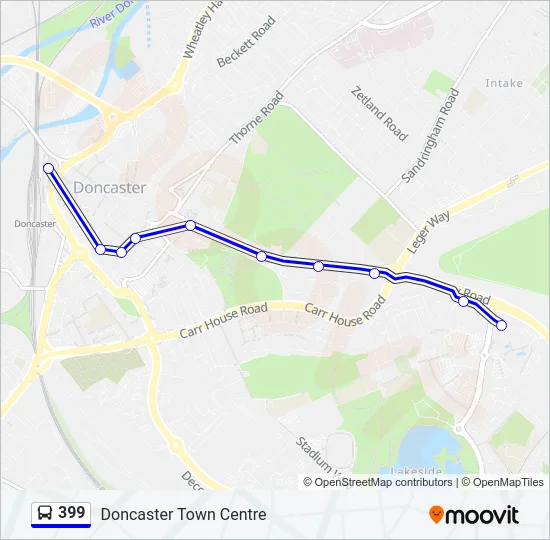 399 Bus Line Map