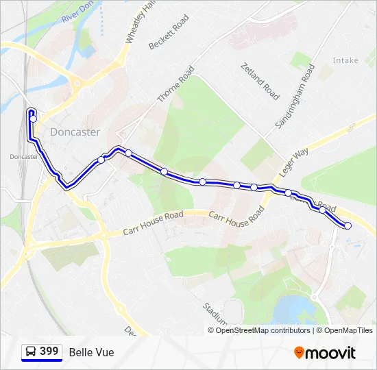 399 Route: Schedules, Stops & Maps - Belle Vue (Updated)