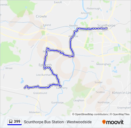 399 Bus Line Map