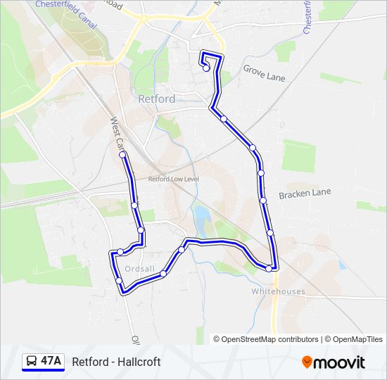 47A Bus Line Map