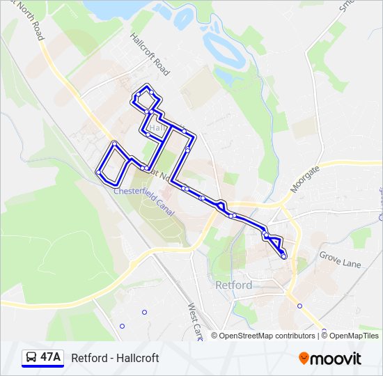 47A Bus Line Map