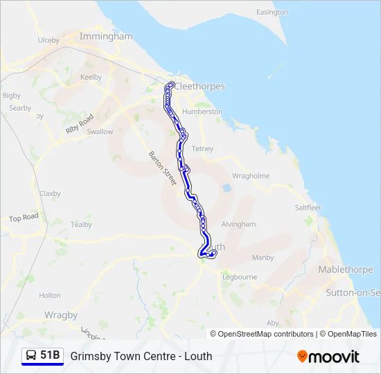 51B Bus Line Map