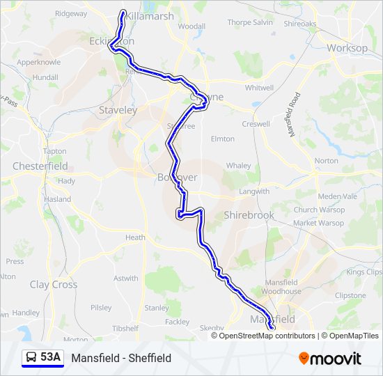 53A Bus Line Map