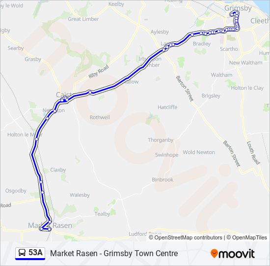 53A bus Line Map