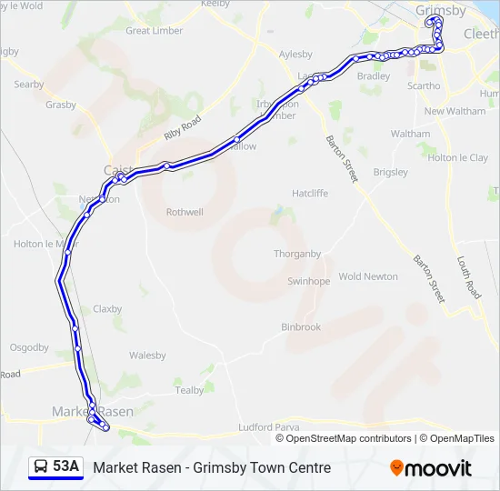 53A Bus Line Map