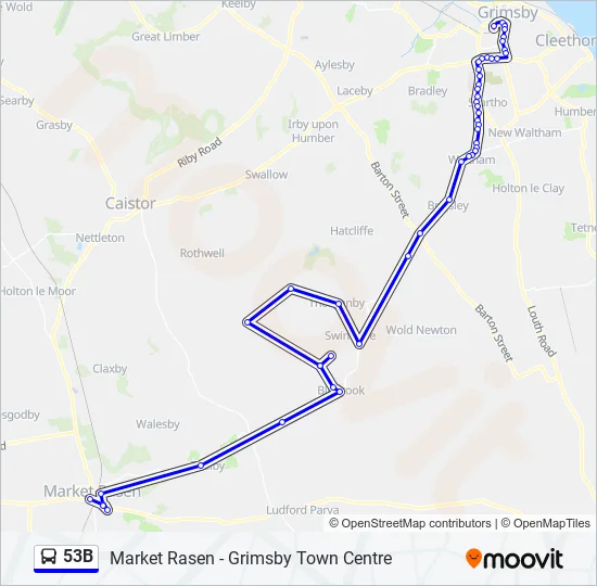 53B Bus Line Map