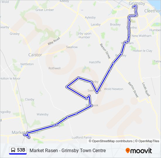 53B Bus Line Map