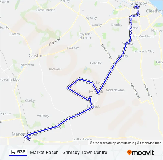 53B Bus Line Map