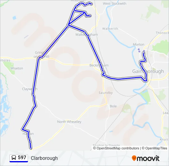 597 Bus Line Map
