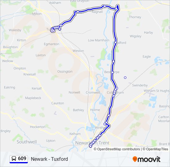 609 Bus Line Map
