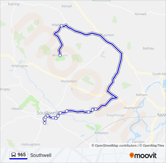 965 Bus Line Map