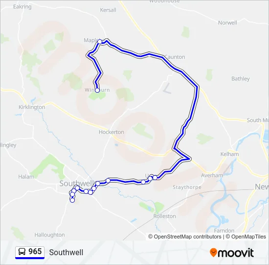 965 Bus Line Map