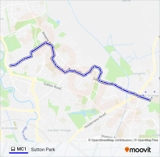 MC1 Bus Line Map