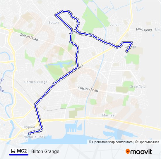 MC2 Bus Line Map