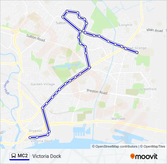 MC2 Bus Line Map