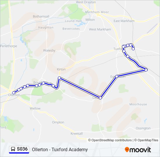 S036 Bus Line Map