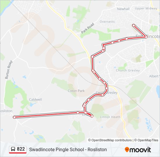 822 Bus Line Map