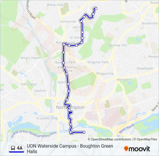 4A Bus Line Map