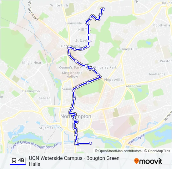 4B Bus Line Map