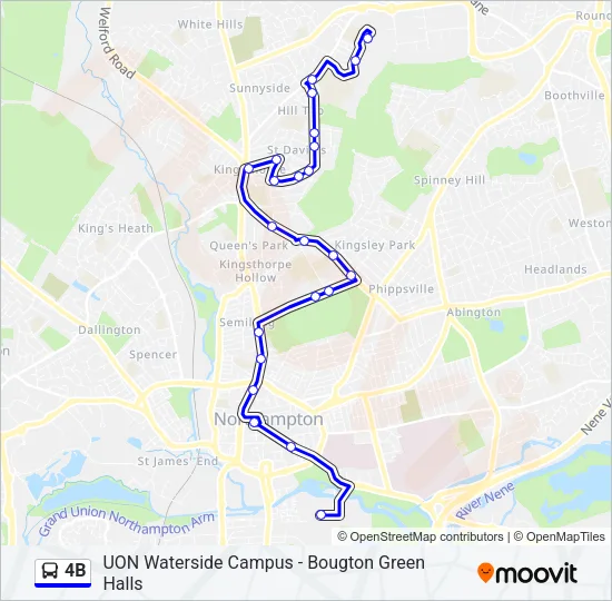 4B Bus Line Map