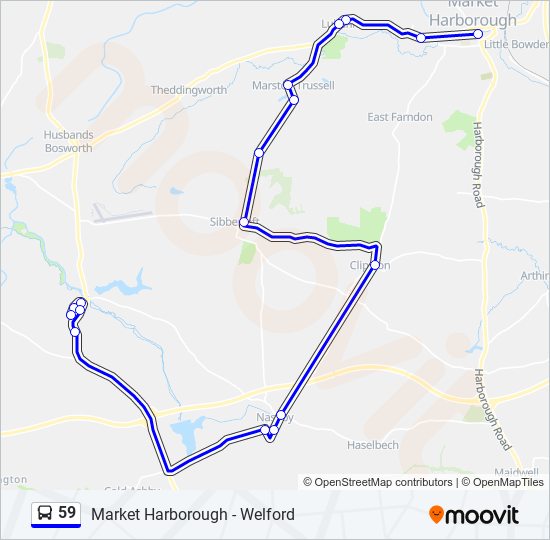 59 bus Line Map