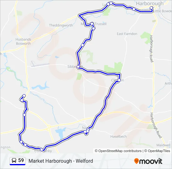59 Bus Line Map
