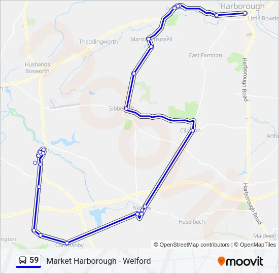59 Bus Line Map