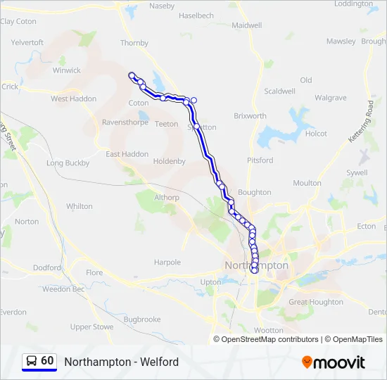 60 Bus Line Map