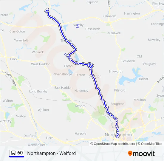 60 Bus Line Map