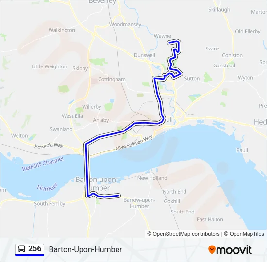 256 Bus Line Map