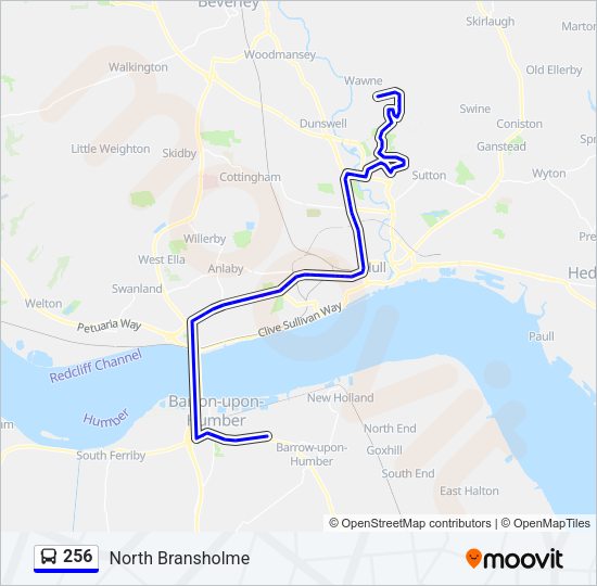 256 Bus Line Map
