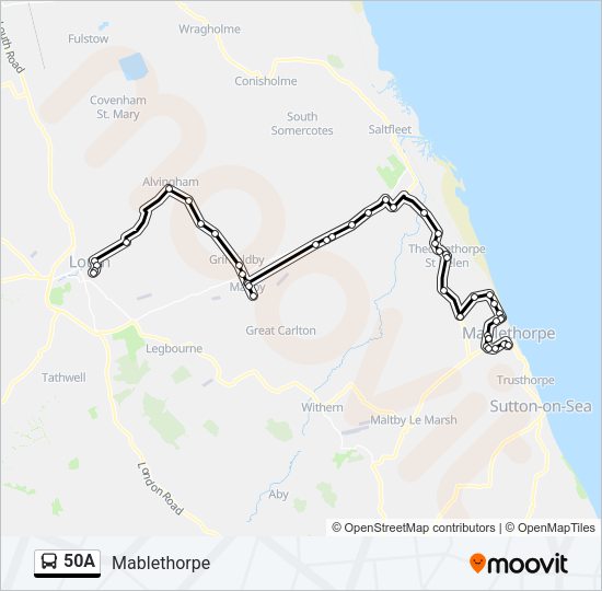 50A Bus Line Map