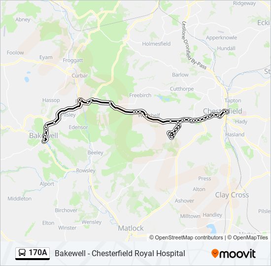 170A bus Line Map