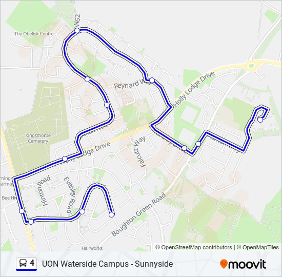 4 bus Line Map