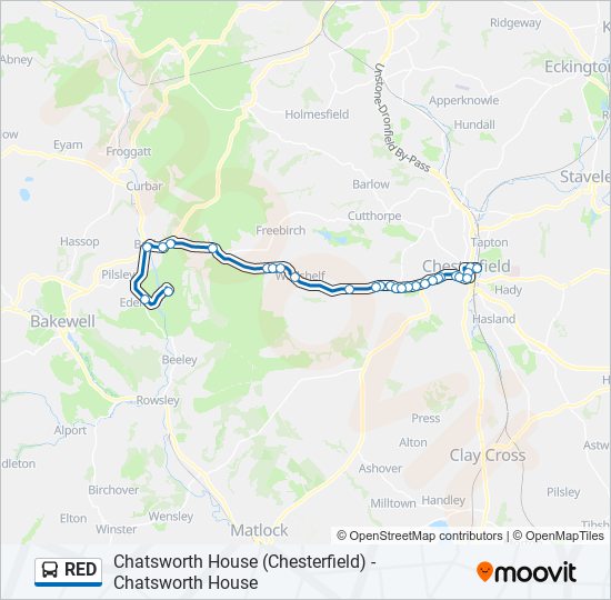 RED Bus Line Map